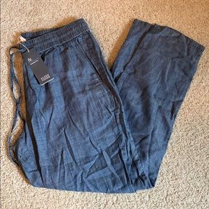 NWT Eileen Fisher Denim Pants Tapered Ankle Small